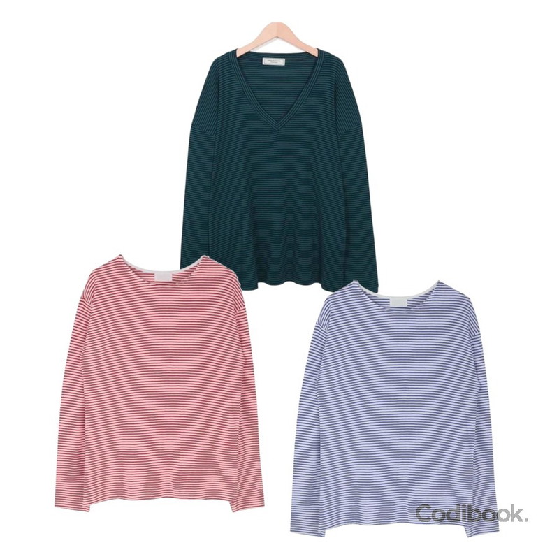 MIXXMIX 스트라이프 티셔츠,MIXXMIX 스트라이프 티셔츠,From Beginning Made_top-166_joy stripe T (size : free)등을 매치한 코디