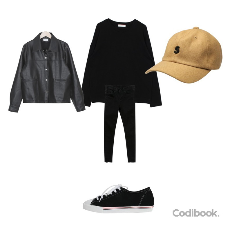 biznshoe Round cotton tee (5color),Monobabie [RK1446M] 몰턴2cm,PSYCHOSHOP 블랙슬릿 팬츠등을 매치한 코디
