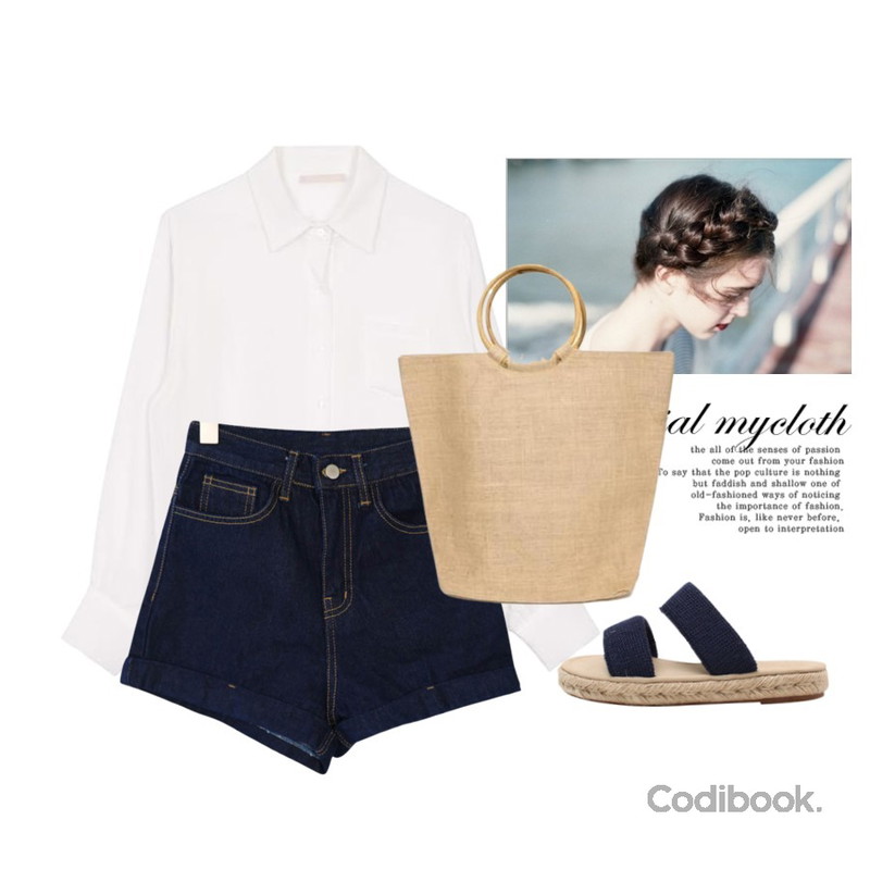 Untitled,ㅎㅎ,biznshoe Natural pocket blouse (5color)등을 매치한 코디
