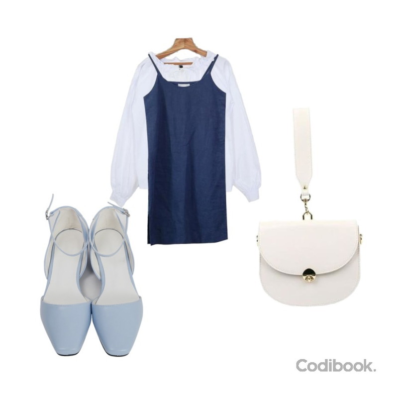 Zemma World Melt-블라우스[size:44~통통66 / 2color],DOOMARKET 2color 벨트 원피스,NEW NEED NOW 포인트 토트&크로스 백(9color)등을 매치한 코디