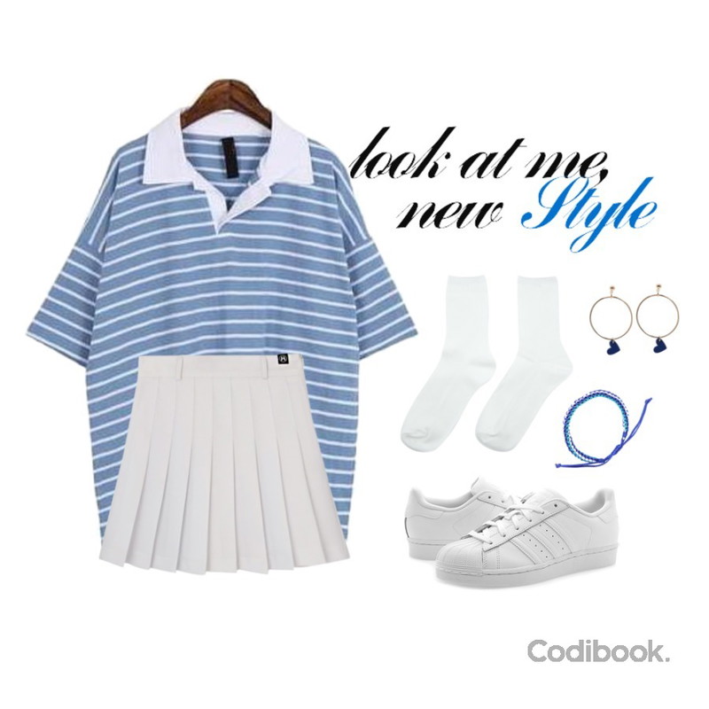 21,MIXXMIX HIDE Beltring Tennis Skirt Pants,Dailyco 단가라PK-t등을 매치한 코디