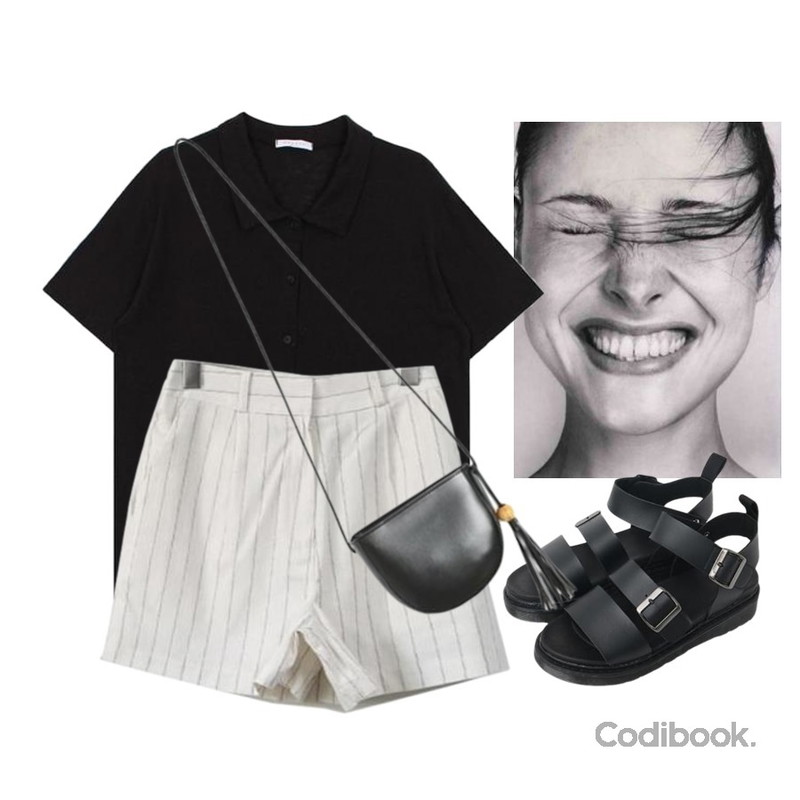 natalie,DOOMARKET 3color 린넨st 팬츠,biznshoe Linen button collar tee (4color)등을 매치한 코디