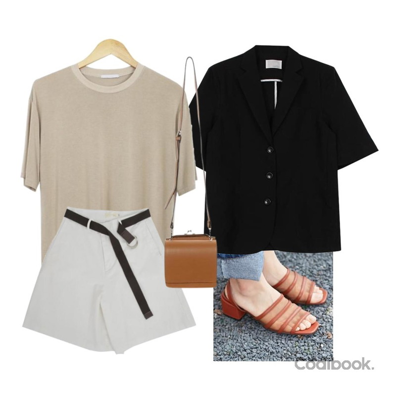 biznshoe Over-fit linen jacket (2color),AWAB 모나모달루즈라운드,From Beginning Mesh cover sling-back sandal_S (size : 225,230,235,240,245,250)등을 매치한 코디