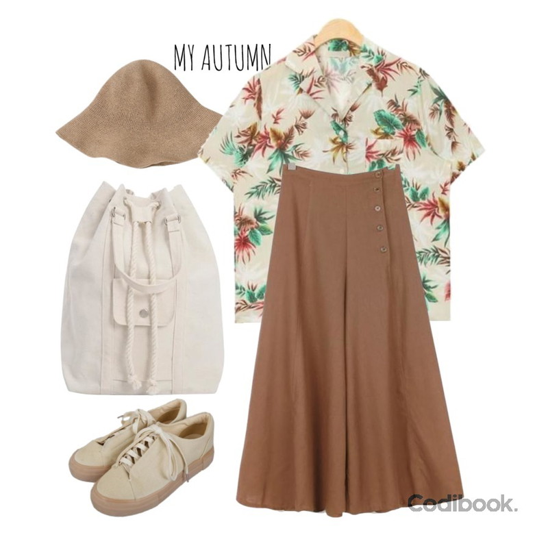 my autumn,myblin 심플한 지사 벙거지,AIN colorful hawaiian shirts등을 매치한 코디