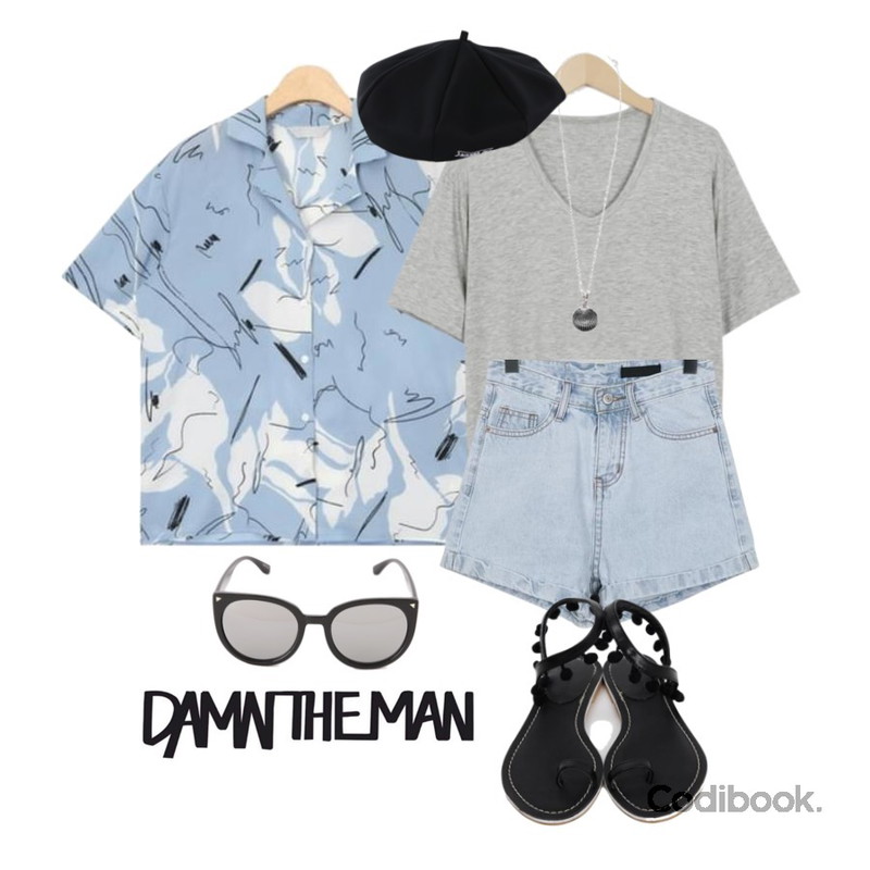 biznshoe Pastel bucket hat (4color),AIN drawing pattern mild shirts,From Beginning Smooth u-neck T_M (size : free)등을 매치한 코디