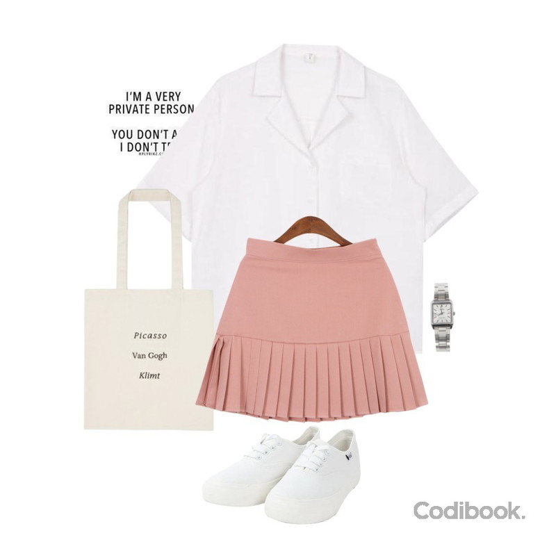 very private person,biznshoe Half collar shirt (6color),myblin 에브리 데이 스니커즈 (4color)등을 매치한 코디