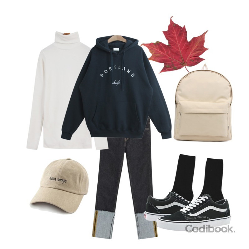 maple 2,myblin 잔잔한 골지 양말 (6컬러),TWEE Stitch roll up denim pant등을 매치한 코디