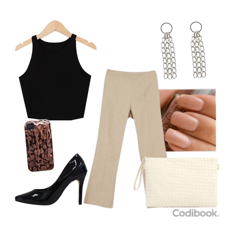 Untitled,LOVELY SHOES 마하 스틸레토 힐9cm,From Beginning Crop cotton sleeveless top_K (size : free)등을 매치한 코디
