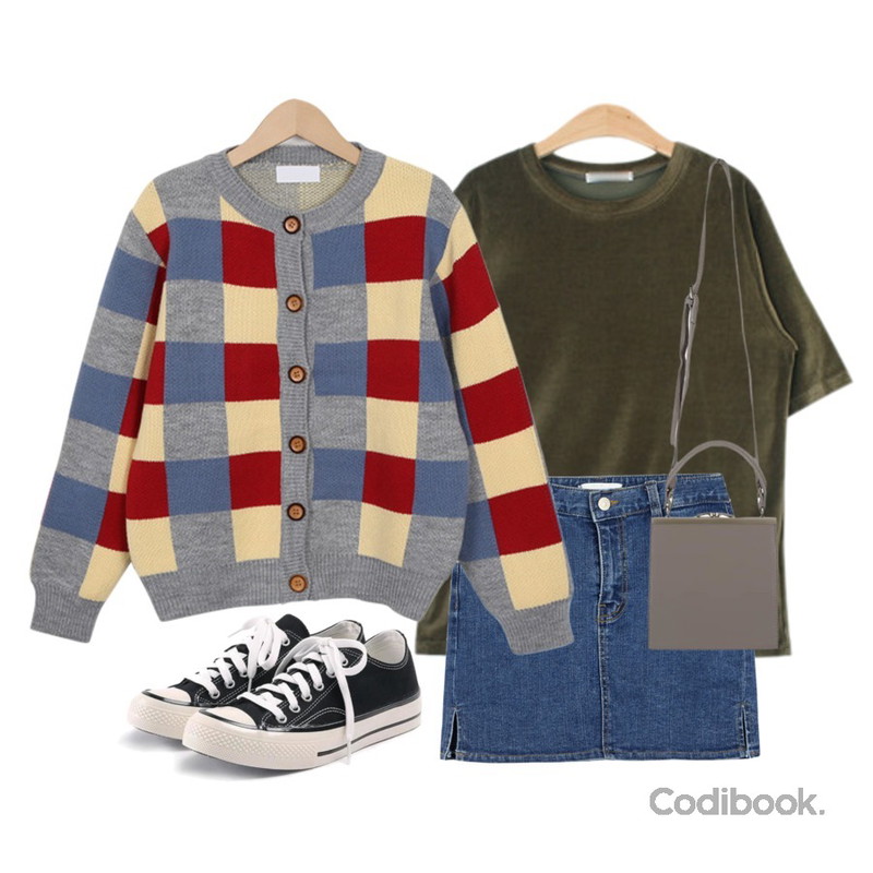 ROCOSIX simple coton sneakers,MESMIN 코튼 벨벳 티셔츠 (3color),BANHALA [기솔 PICK] 페이즌 치마바지등을 매치한 코디