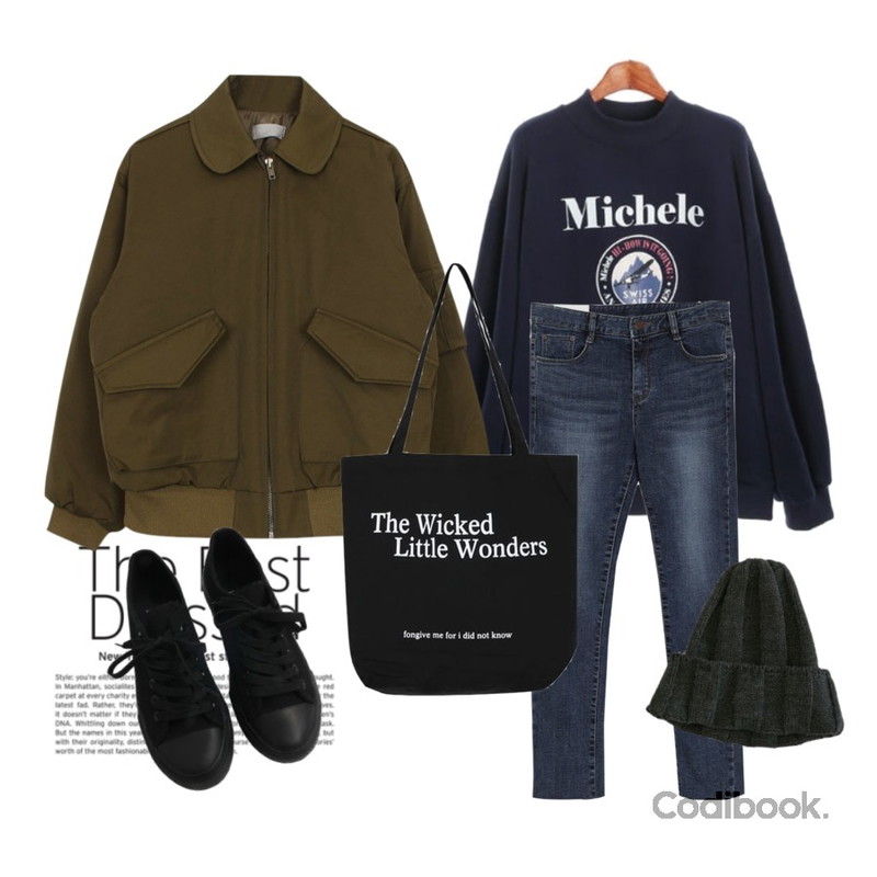 best dressed,biznshoe Flight jumper (2color),ROCOSIX michele half neck MTM (napping)등을 매치한 코디