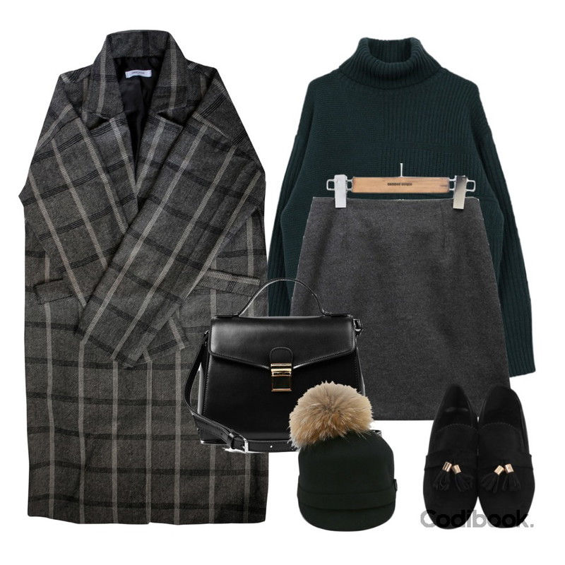 biznshoe Wool turtle knit (4color),common unique [SKIRT] 7 COLOR F/W MINI SKIRT,IHRER SHAPE LOVIN' LONG CT GRAY등을 매치한 코디
