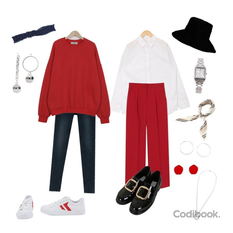 myblin 마크 포인트 스니커즈 (3color),MIXXMIX 175 기모 스키니 팬츠,AIN basic of long shirt등을 매치한 코디