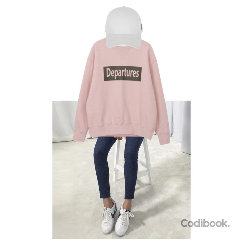 BULLANG GIRL 에이요볼캡,ABLY 데일리 슬림핏 팬츠,myblin 포근포근 기모 맨투맨 (4color)등을 매치한 코디