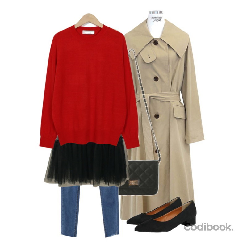 Reine 뉴렌 퀼팅 체인 미니 백,common unique [OUTER] WIDE COLLAR SINGLE TRENCH COAT,BLINGIT 사선컷팅스판스키니등을 매치한 코디