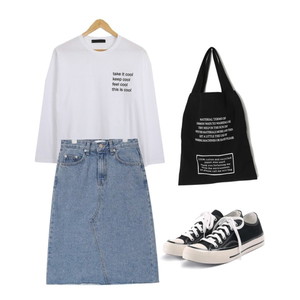 Date,여대생,봄코디,청치마 코디