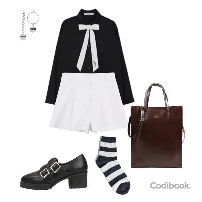biznshoe Two buckle point shoes (2color),MINIBBONG 마소재-pt,MIXXMIX 미드나잇 리본타이 셔츠등을 매치한 코디