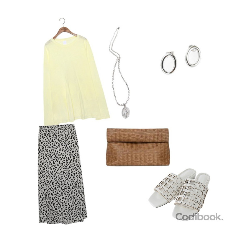 common unique [TOP] 11 COLOR RAINBOW SLIT OVER SLAB T,openthedoor maria cross necklace,AWAB 더치호피롱스커트등을 매치한 코디