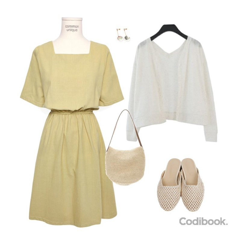 AFTERMONDAY summer V-line cardigan (4colors),common unique [OPS] BENI SQUARE NECK BANDING OPS,ROCOSIX 리블 지사 숄더백등을 매치한 코디