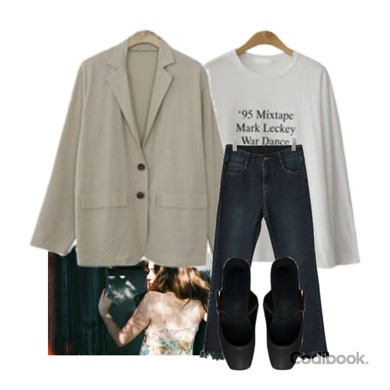 ENVYLOOK 스페셜린넨자켓(평생무배♥),dd,ENVYLOOK 믹스티셔츠등을 매치한 코디