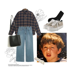 데일리,체크,셔츠,큐티,가을,클래식,Charlie_Puth_내한 코디