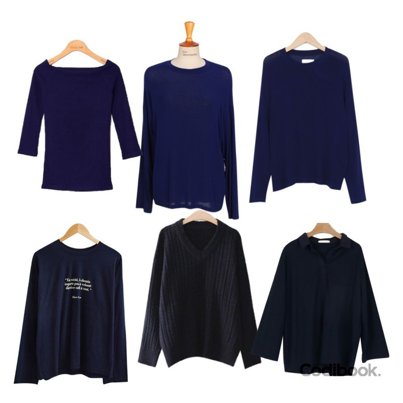 From Beginning Thin rayon color T_H (size : free),ENVYLOOK 꽈배기박스니트,MASHYELLOW 카머스 레터링 라운드 티 (4colors)등을 매치한 코디