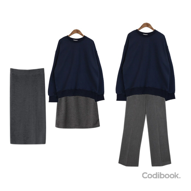 ENVYLOOK 모닝스커트세트,AIN FRESH A 155cm formal slacks (s, m, l),ENVYLOOK 루키니트스커트등을 매치한 코디