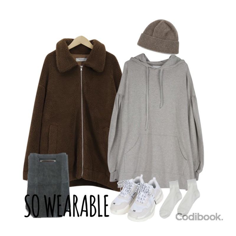 daily monday Kitch wool short beanie,From Beginning Made_outer-119_dumble zip-up_M (size : free)[예약주문 : 베이지 10월 19일 입고],GIRLS RULE 후드 미니어 원피스 (ops990)등을 매치한 코디