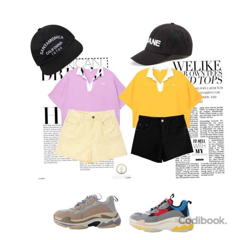 19,MIXXMIX SEANLIP Shirt Collar Top,openthedoor santamonica cap (4 color)등을 매치한 코디