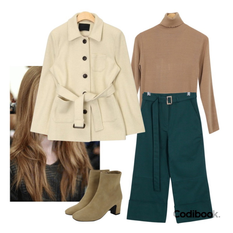 Untitled,From Beginning Made_bottom-083_roll up wide pants (size : S,M),AWAB 마롱짱짱폴라니트등을 매치한 코디