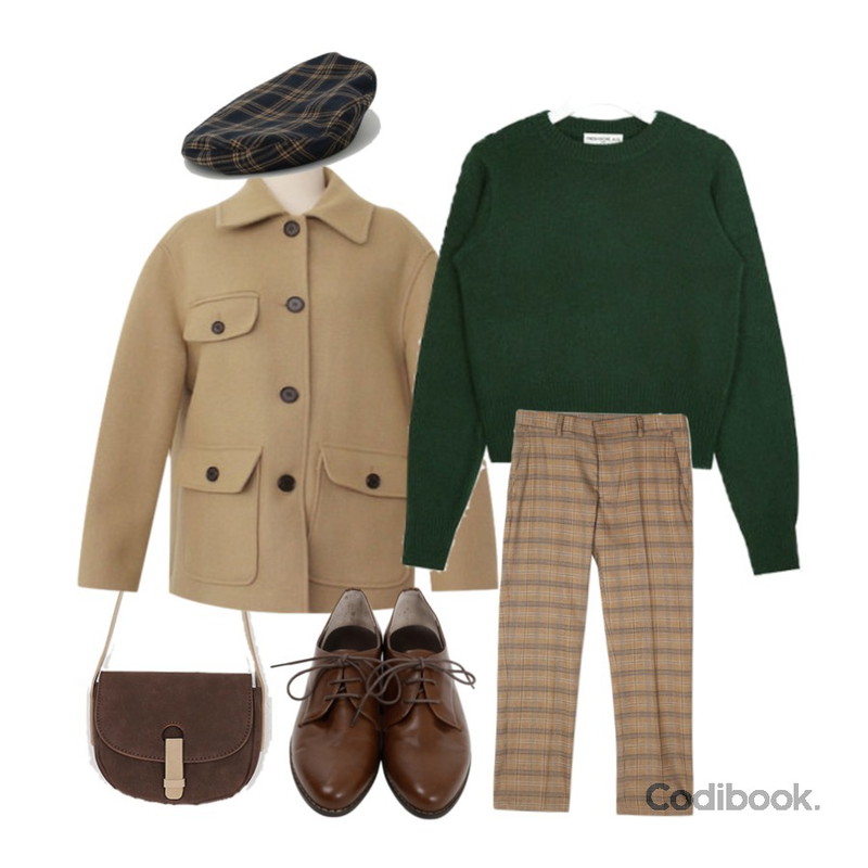 Zemma World Dayday-하프울코트(울70%),somedayif lois point bag (3colors),AIN FRESH A angora knit등을 매치한 코디