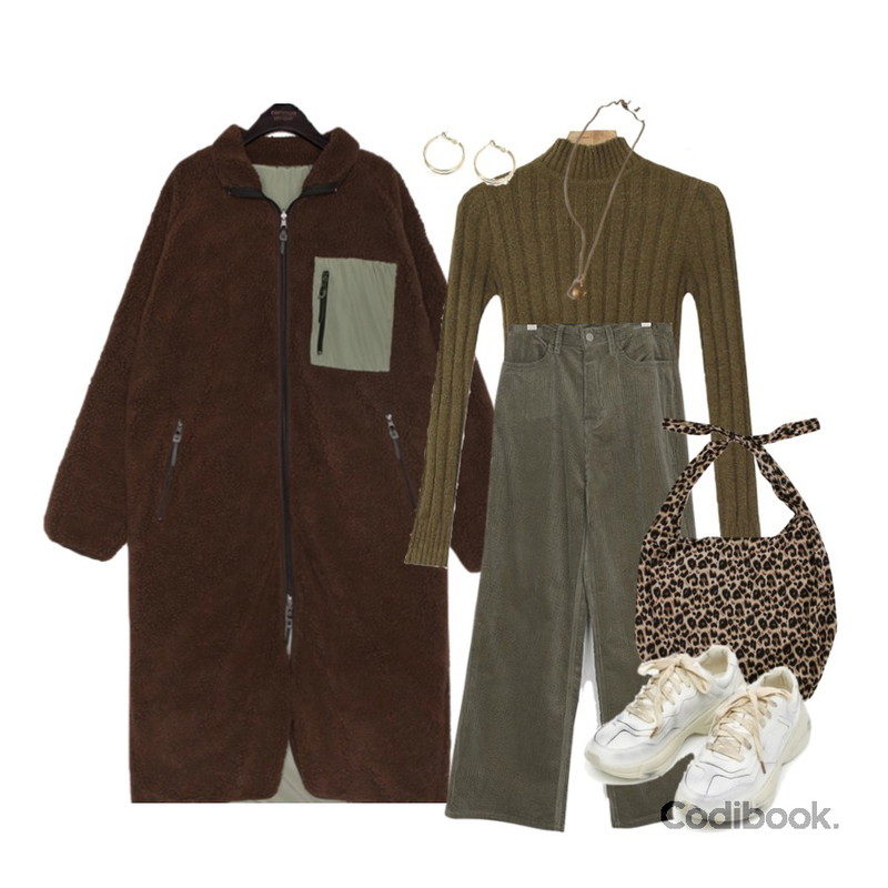 somedayif loose fit corduroy pants (3colors),common unique [OUTER] BREAD 2 WAY DUMBLE LONG JUMPER,Zemma World 기획특가/ Ringo-베이직니트등을 매치한 코디