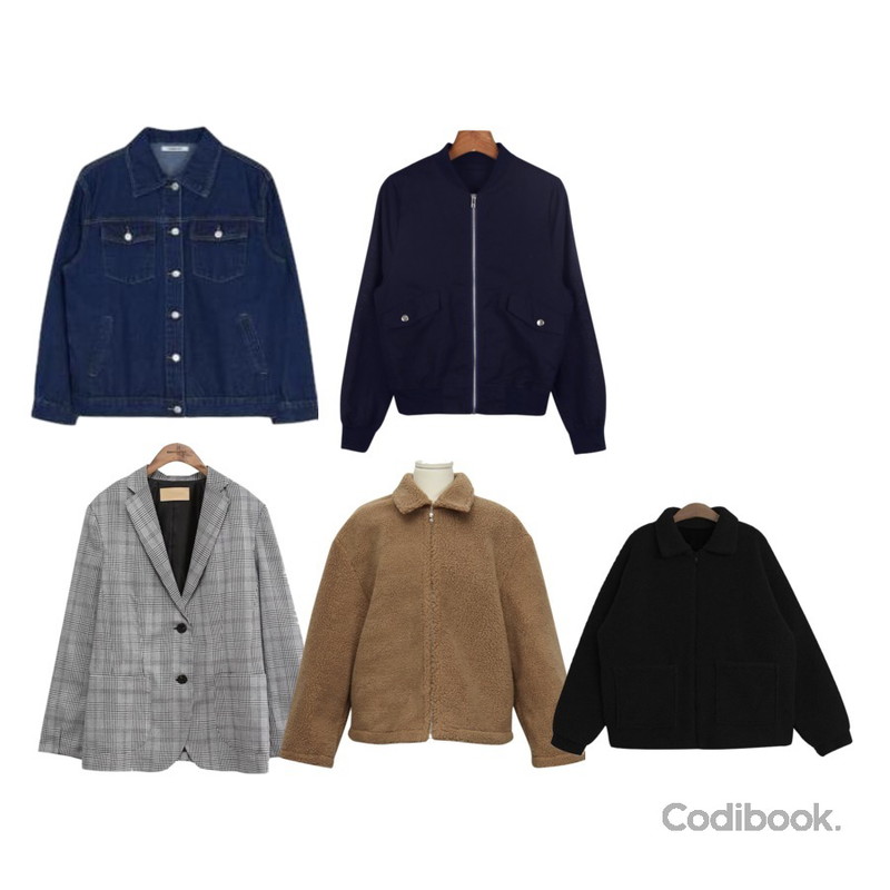 daily monday Stadium linen jumper,common unique [OUTER] 2 TYPE BOBO TAILORED JACKET,MIXXMIX 베이직 데님 자켓등을 매치한 코디