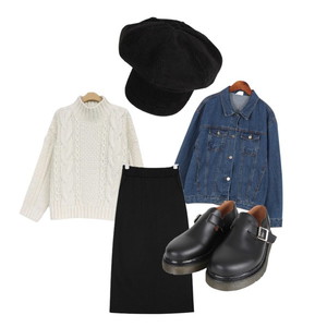 니트코디,로퍼,누구나,편하게 코디