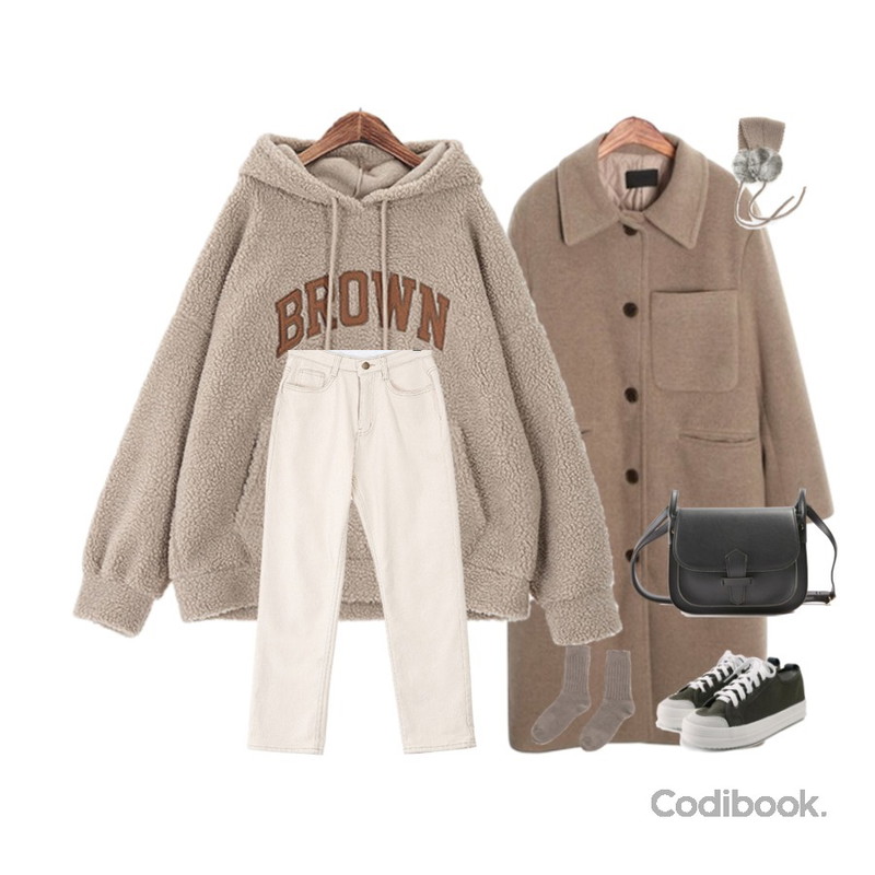 ROCOSIX daily chunky sneakers,ROCOSIX butter single CT,ROCOSIX 브링 덤블 후드등을 매치한 코디
