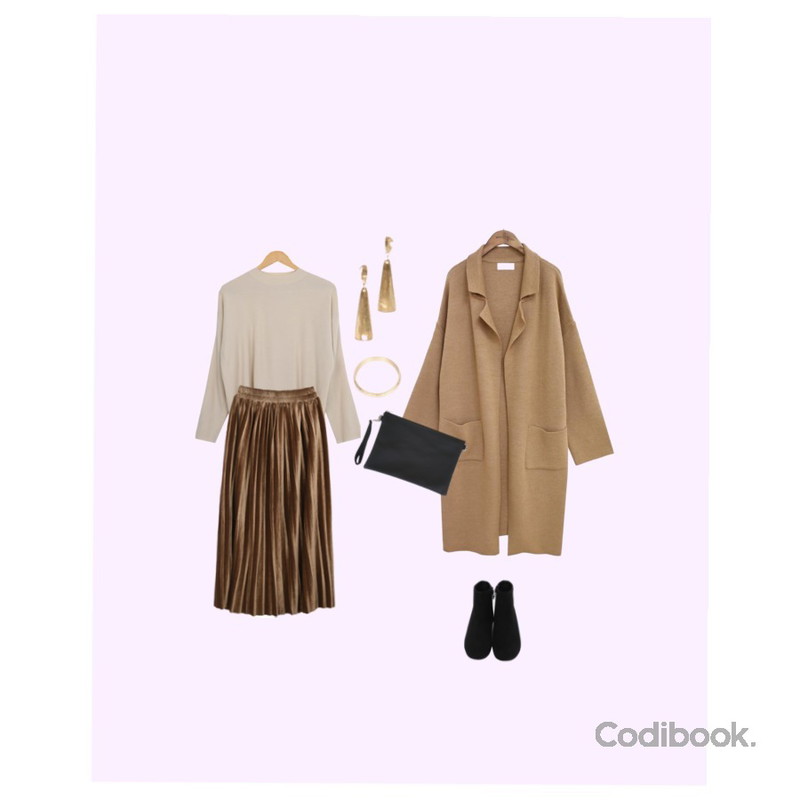 Magenta ,common unique [OUTER] COLLAR OPEN KNIT COAT,From Beginning Grass suede boots_S (size : 225,230,235,240,245,250)등을 매치한 코디