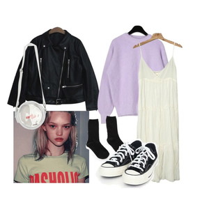 dailyfashion,purple,Chic,OOTD,Cute 코디