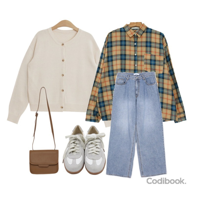 TODAY ME 코모 가디건,openthedoor retro wide washing denim pants (2 color) - men,Zemma World [월/AM:10:00시까지 5% 할인 중♥] 기프트체크 루즈핏셔츠등을 매치한 코디