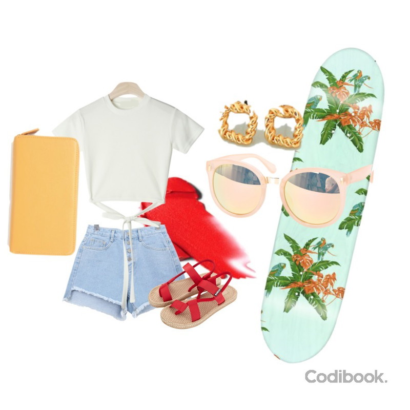 lip,Pine Cruiser Board,BULLANG GIRL 또로록단추숏P등을 매치한 코디
