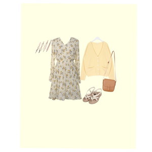 Girlish,Yellow,flower 코디