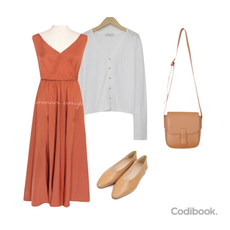 AIN cell neat flat shoes (230-250),From Beginning Touch linen simple cardigan_K (린넨 55%) (size : free),common unique [OPS] BELIEVE WRAP SLIT LONG OPS등을 매치한 코디