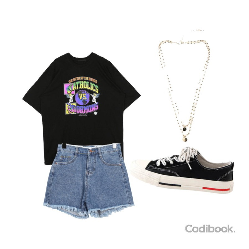 LOVELY SHOES 테딘 스니커즈 2cm,BULLANG GIRL 매력컷팅숏P,openthedoor angel 1/2 T (2 color) - men등을 매치한 코디