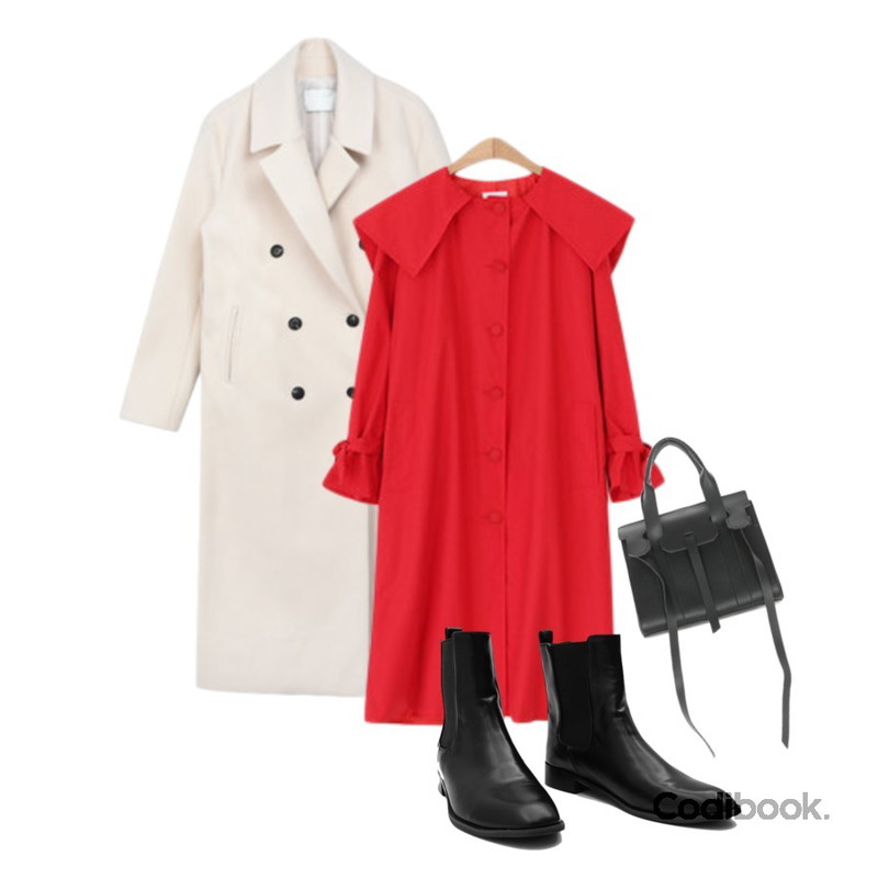 LOVELY SHOES 바비 트렌치 코트,MIXXMIX Fine Belt Coat,daily monday Standard chelsea boots등을 매치한 코디