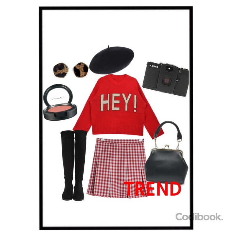 LOMO,openthedoor wool beret (10 color),MIXXMIX 헤이 비비드 니트등을 매치한 코디