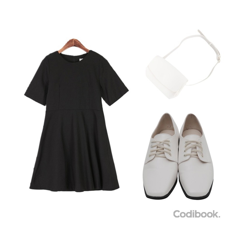 From Beginning plain basic loafer_Y (size : 230,235,240,245,250),ROCOSIX 리사 린넨 원피스,BULLANG GIRL 레더크로스백등을 매치한 코디