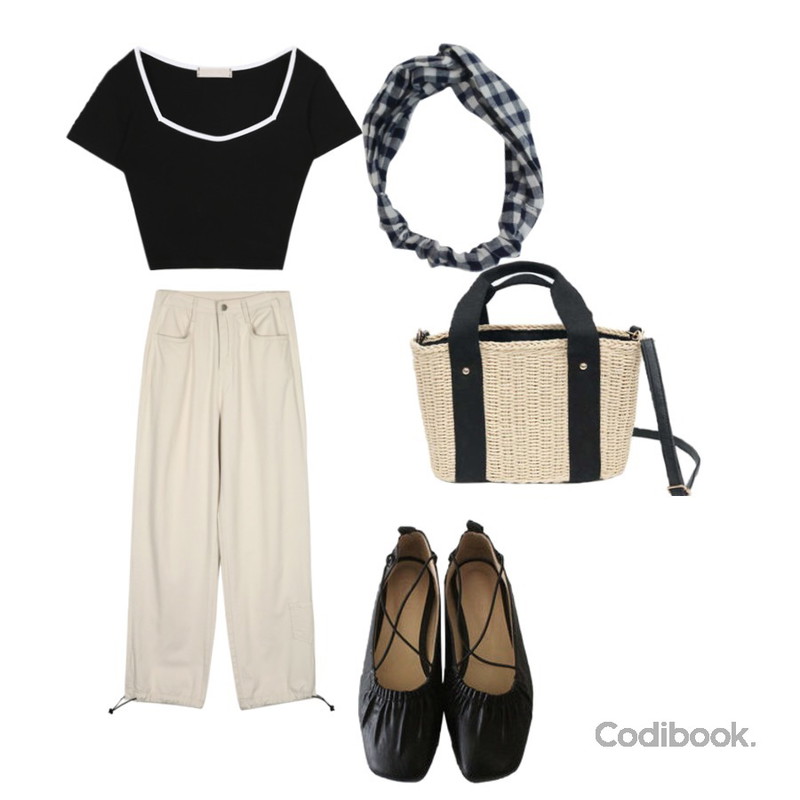 BITDA 엘라인 shoes (2color),openthedoor cotton string pocket pants (3 color) - woman,openthedoor DIA crop 1/2 T (4 color) - woman등을 매치한 코디