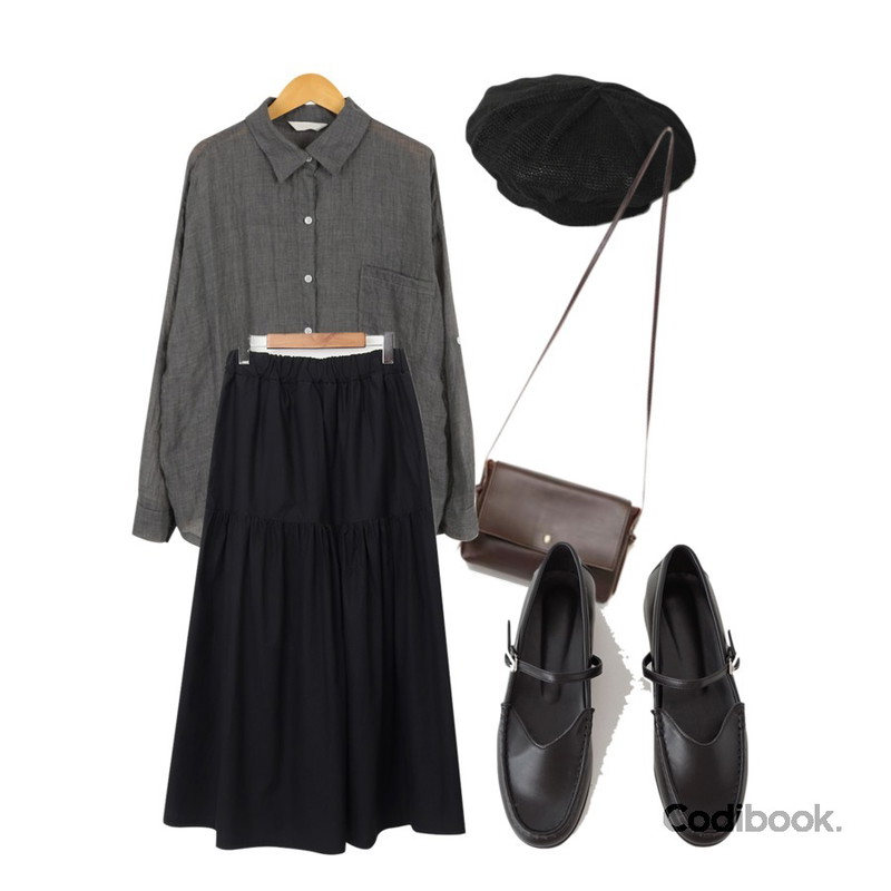 solid milky, nb,AIN mere simple square bag,AFTERMONDAY summer light beret등을 매치한 코디