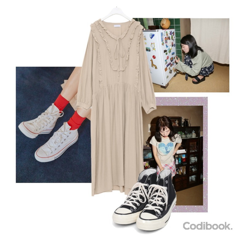 common unique 9 COLOR RAINBOW RAYON HIGH SOCKS,peachpicnic [top] 유니콘 컷팅 티셔츠,peachpicnic [top] 유니 롱 크롭탑등을 매치한 코디