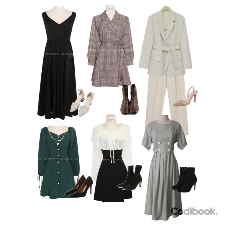 Monobabie 슬린9cm,MINIBBONG 셔플 미들힐 - 블랙 245,ROCOSIX preen socks ankle heel등을 매치한 코디