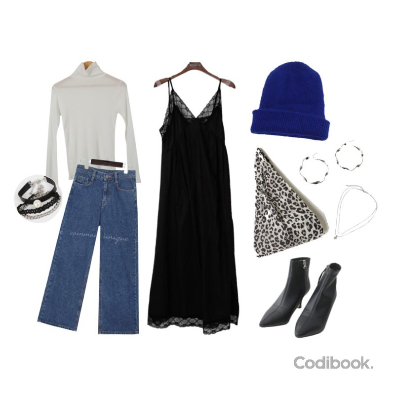 BULLANG GIRL 펄레이스 팔찌SET,BANHARU unique twist circle earring,AIN mini leopard tote bag등을 매치한 코디