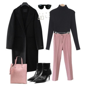 fashion,Pink&black,Workwear 코디